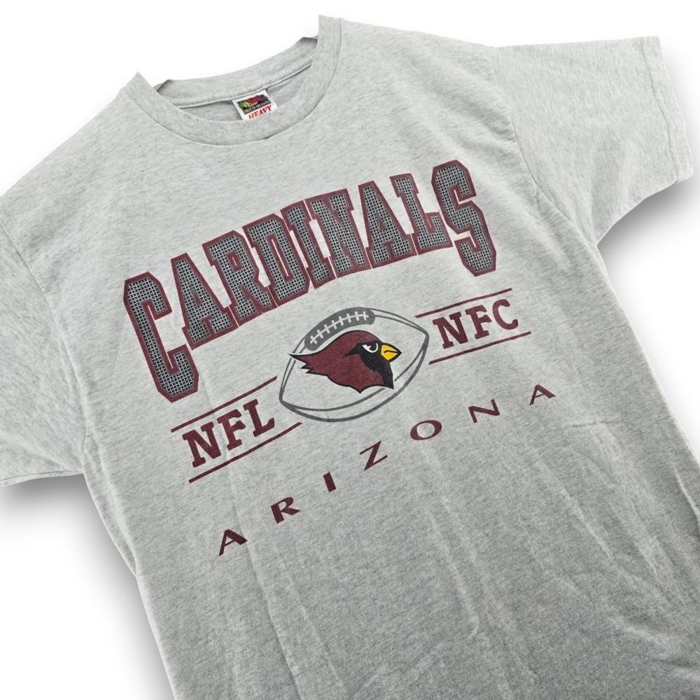 Fruit of the Loom Arizona Cardinals T Shirt Mens Large Gray Cotton Pre 2004 Logo